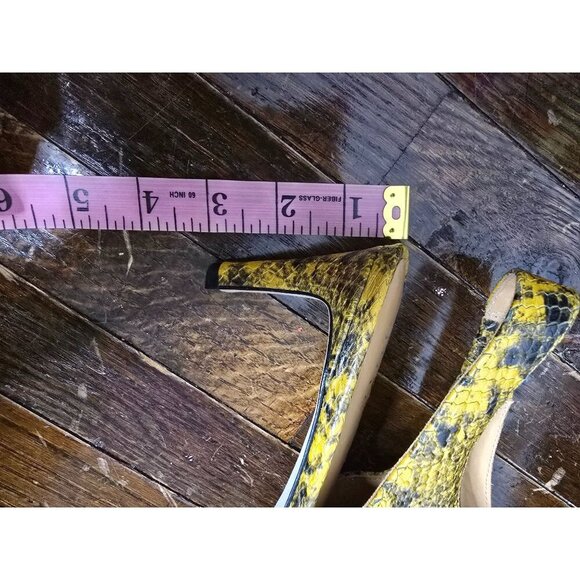 Joie Rines Pump Mustard Yellow Python Snakeskin sz 38 - Picture 10 of 13